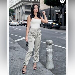 YoungLA Gloria Satin Cargos